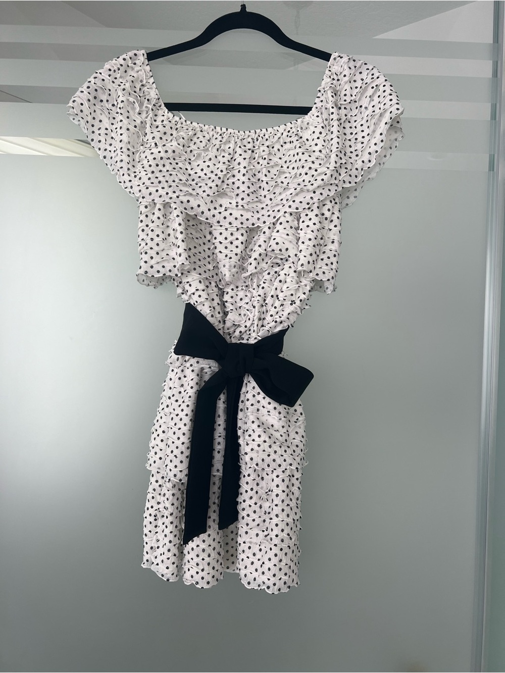 Zara Polka Dot Dress with Bow Size S
